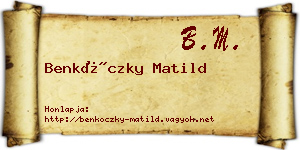 Benkóczky Matild névjegykártya
